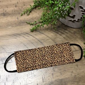 Leopard double sided face mask